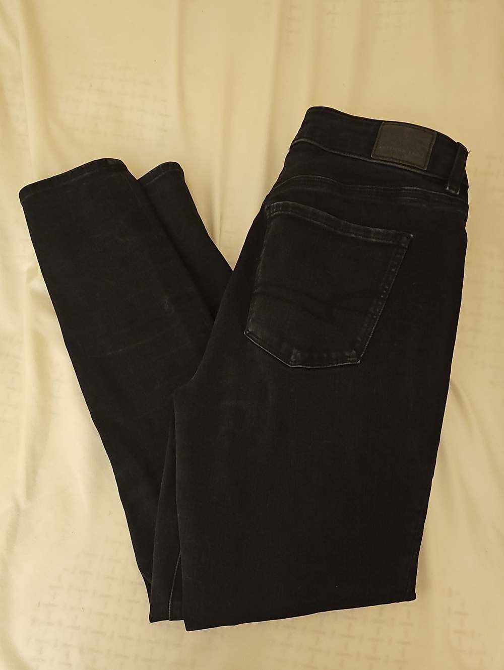 Women's Black Jeans American Eagle Sz 8 Short Dream Stretch Good Condition